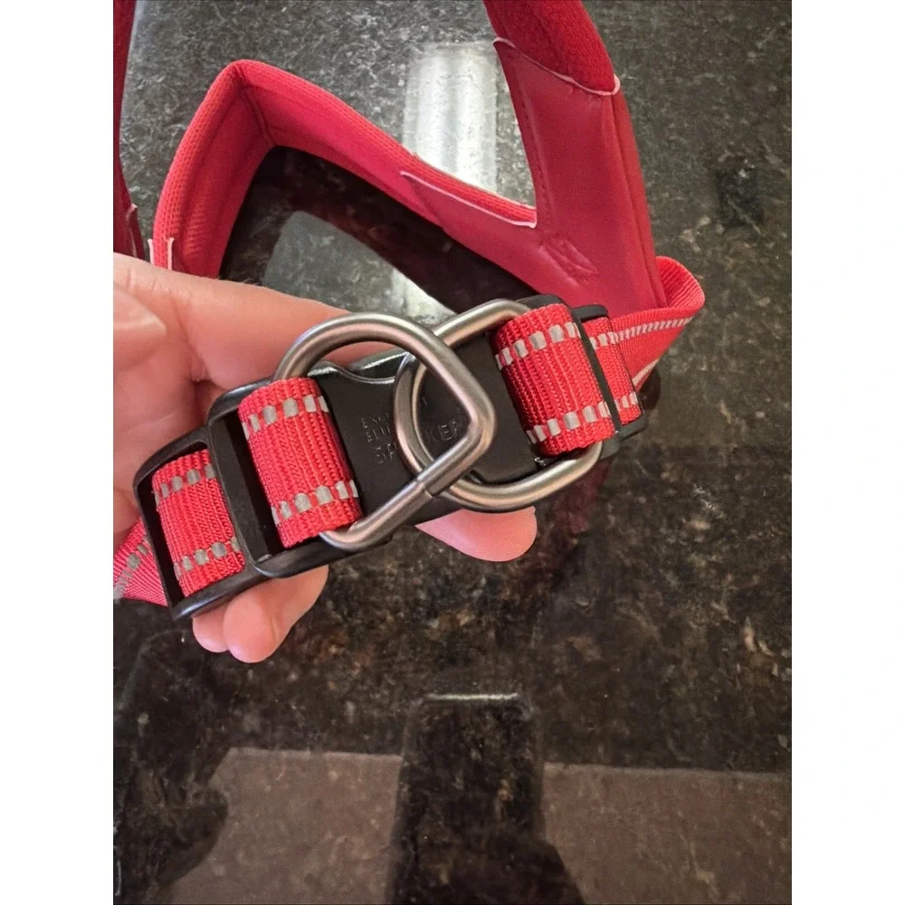 Red Padded Dog Head Collar for Gentle Control